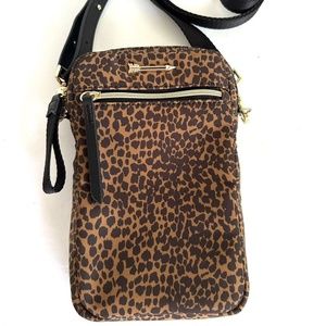 Stella & Dot Crush It Essentials Crossbody Purse Leopard Print Nylon